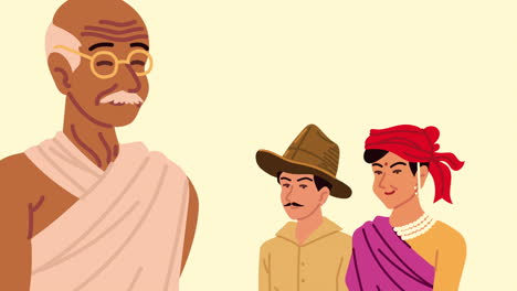 indian culture people characters animation