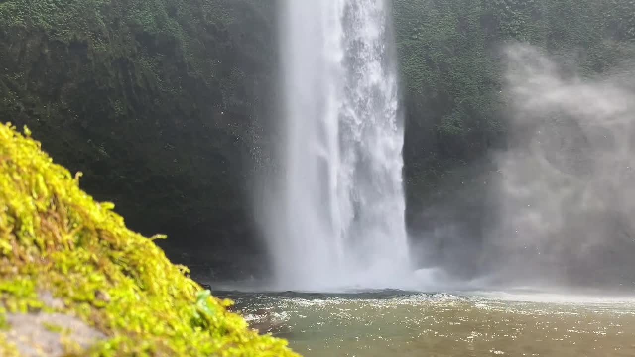 Air Terjun Megah di Hutan Hijau Subur