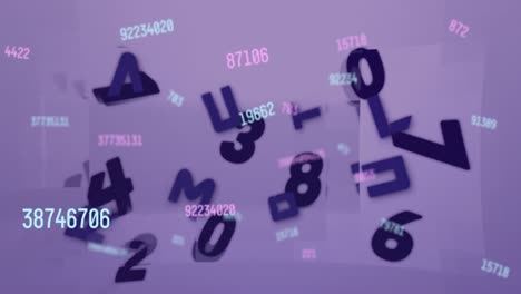 Digital-animation-of-changing-numbers-against-multiple-changing-numbers-and-alphabets-on-purple-back