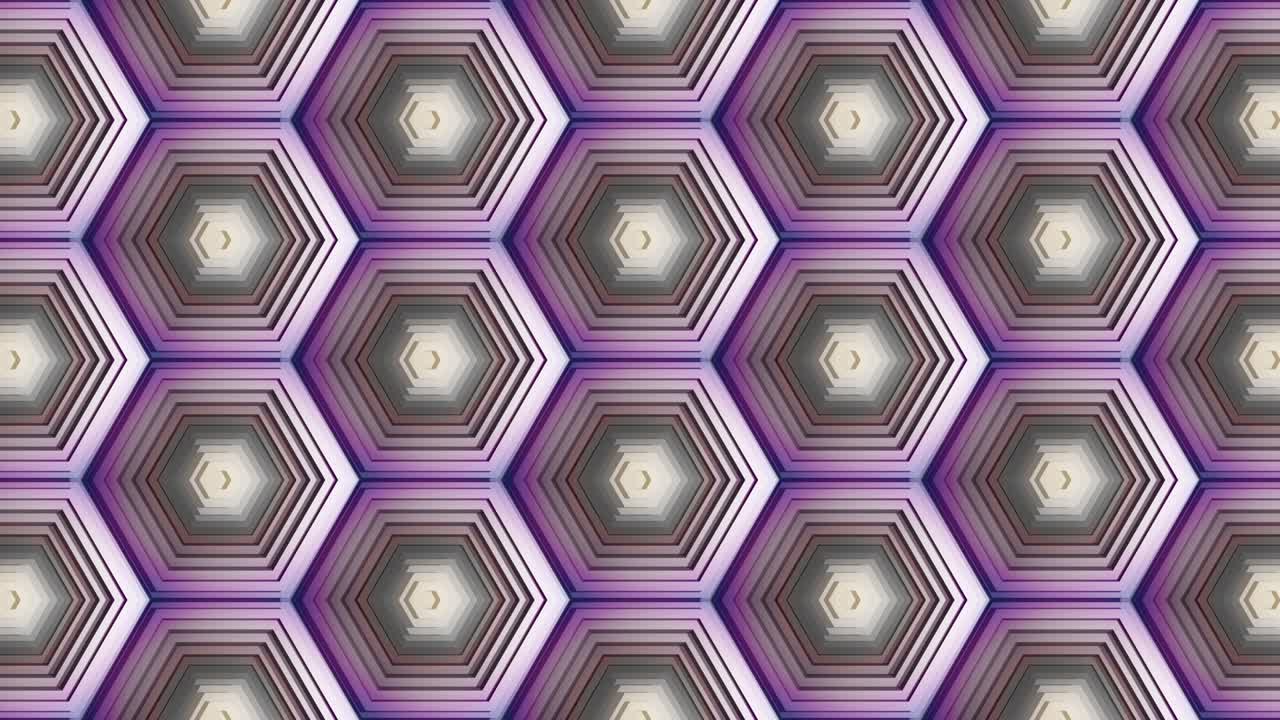 múltiples formas de hexágono de colores tridimensionales de fondo animado.