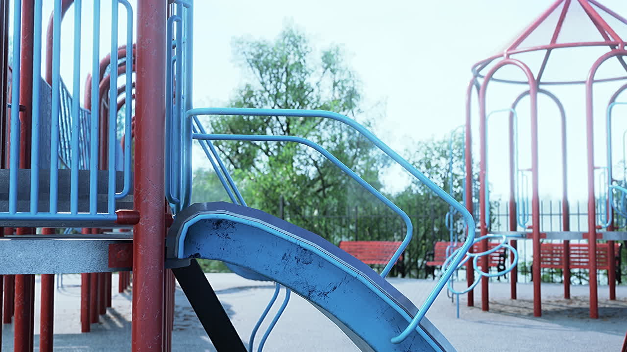 concept to avoid public playgrounds by kids during the Covid-19