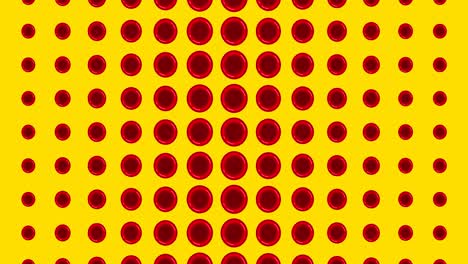 Animation-of-red-blood-cells-over-yellow-background