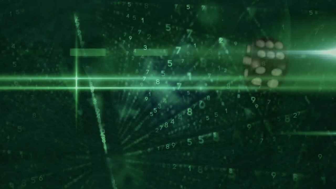 animación del procesamiento de datos sobre los dados del casino