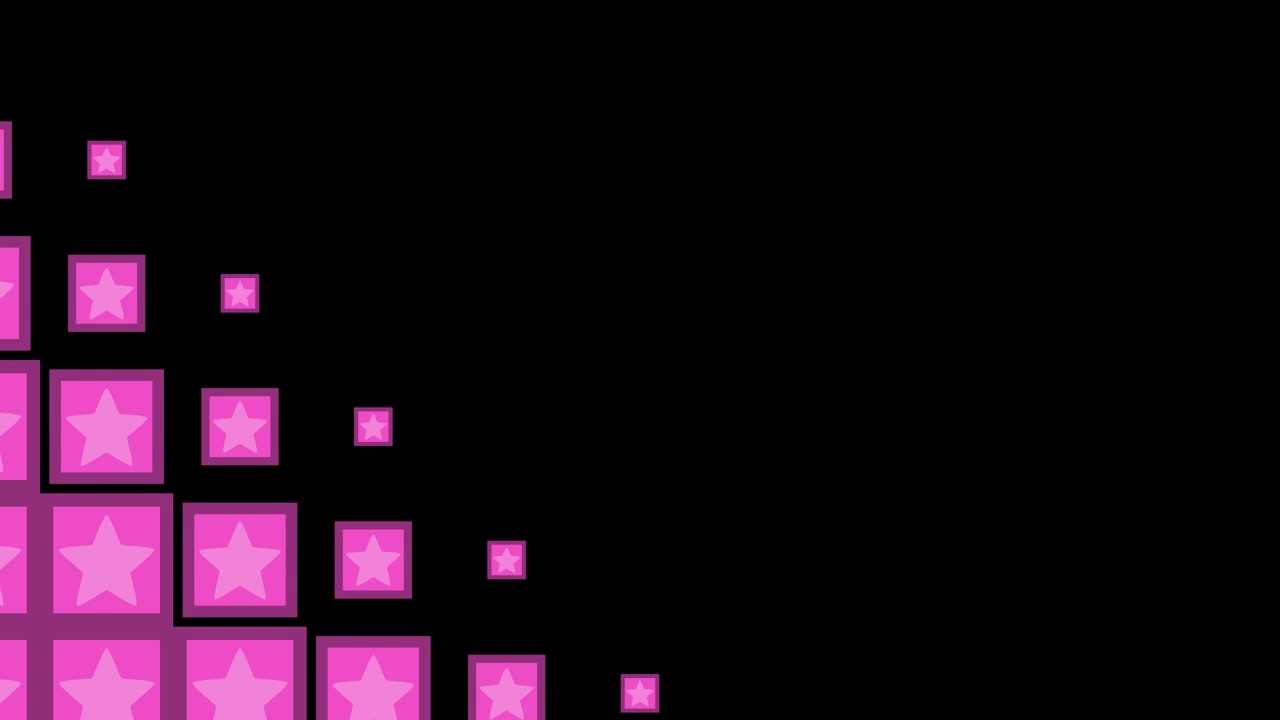 Pink Star Pattern on Squares