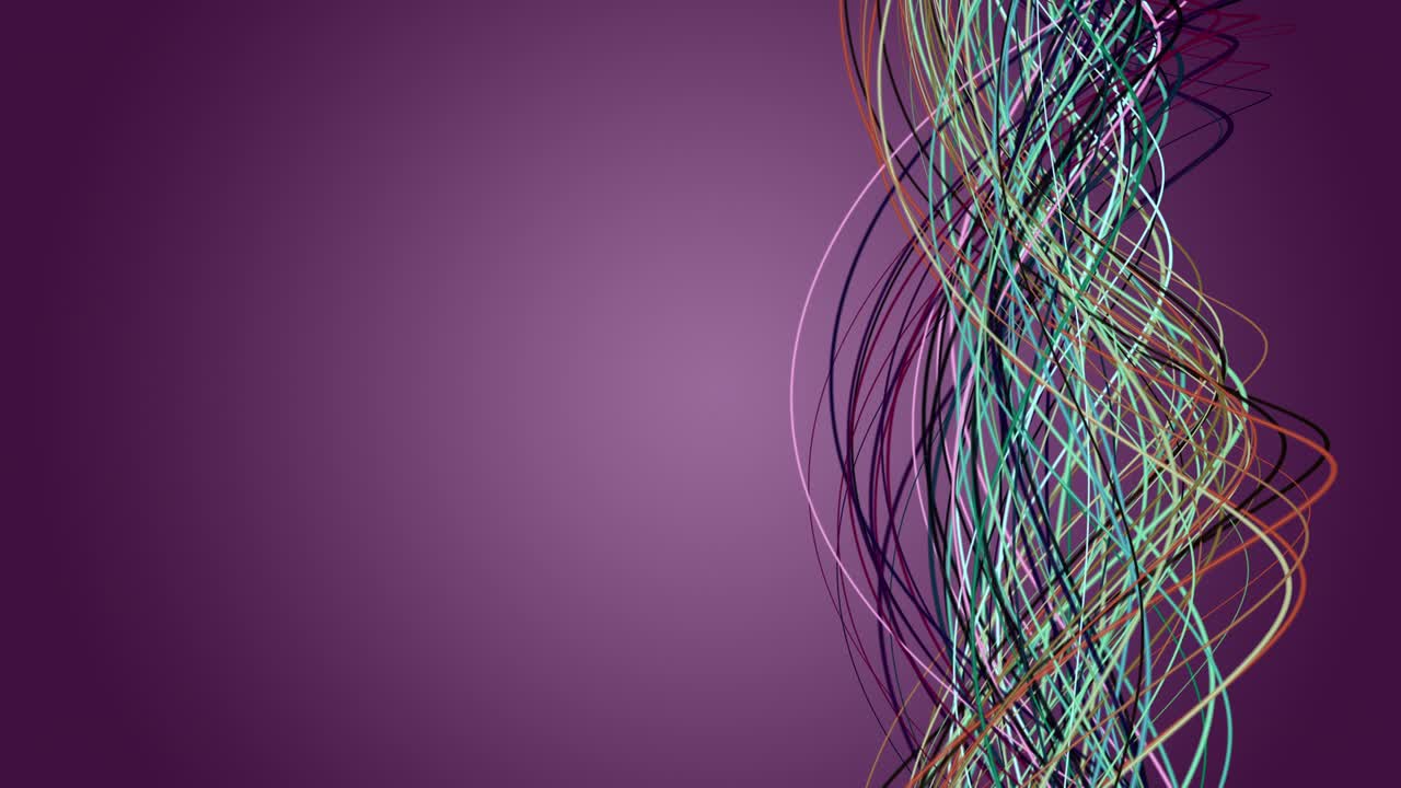 Fantastic animation with stripe wave object in slow motion and space for text, 4096x2304 loop 4K