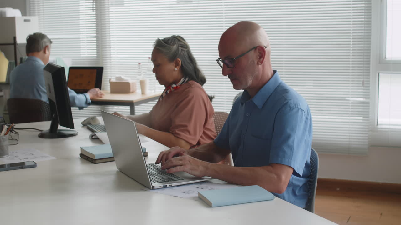 Seniors Attending Group Computer Class
