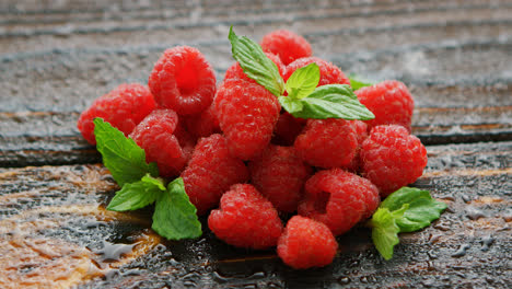 Raspberry-with-green-leaves-