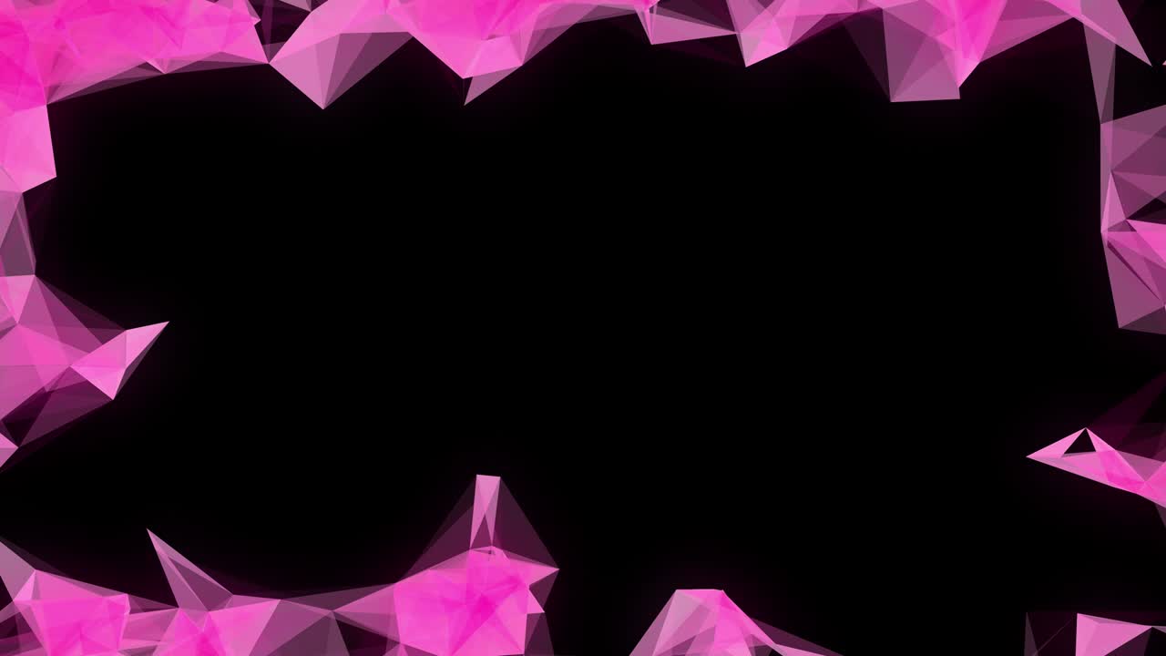 fondo de color geométrico. diseño de patrón de plexo rosa. movimiento de polígono abstracto