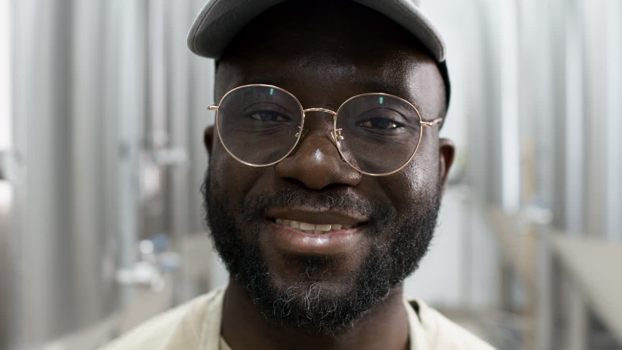 African american man at the factory
