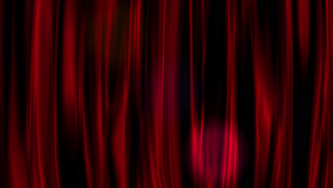 red silk curtains