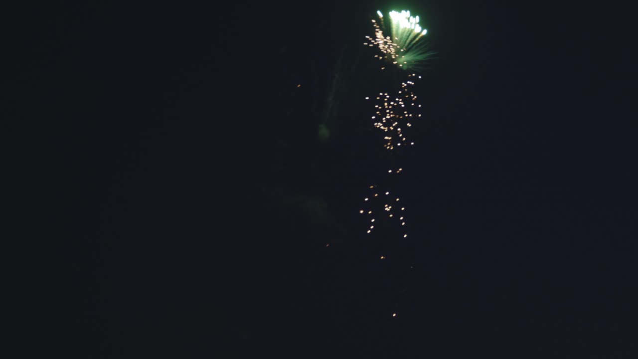 Fireworks Display - Fireworks Bursting And Exploding At The Night Sky In Canada. - wide shot