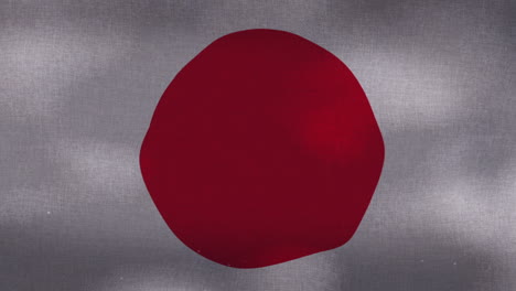 la bandera nacional de japón ondeando