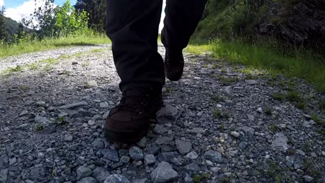 hiking in the mountains