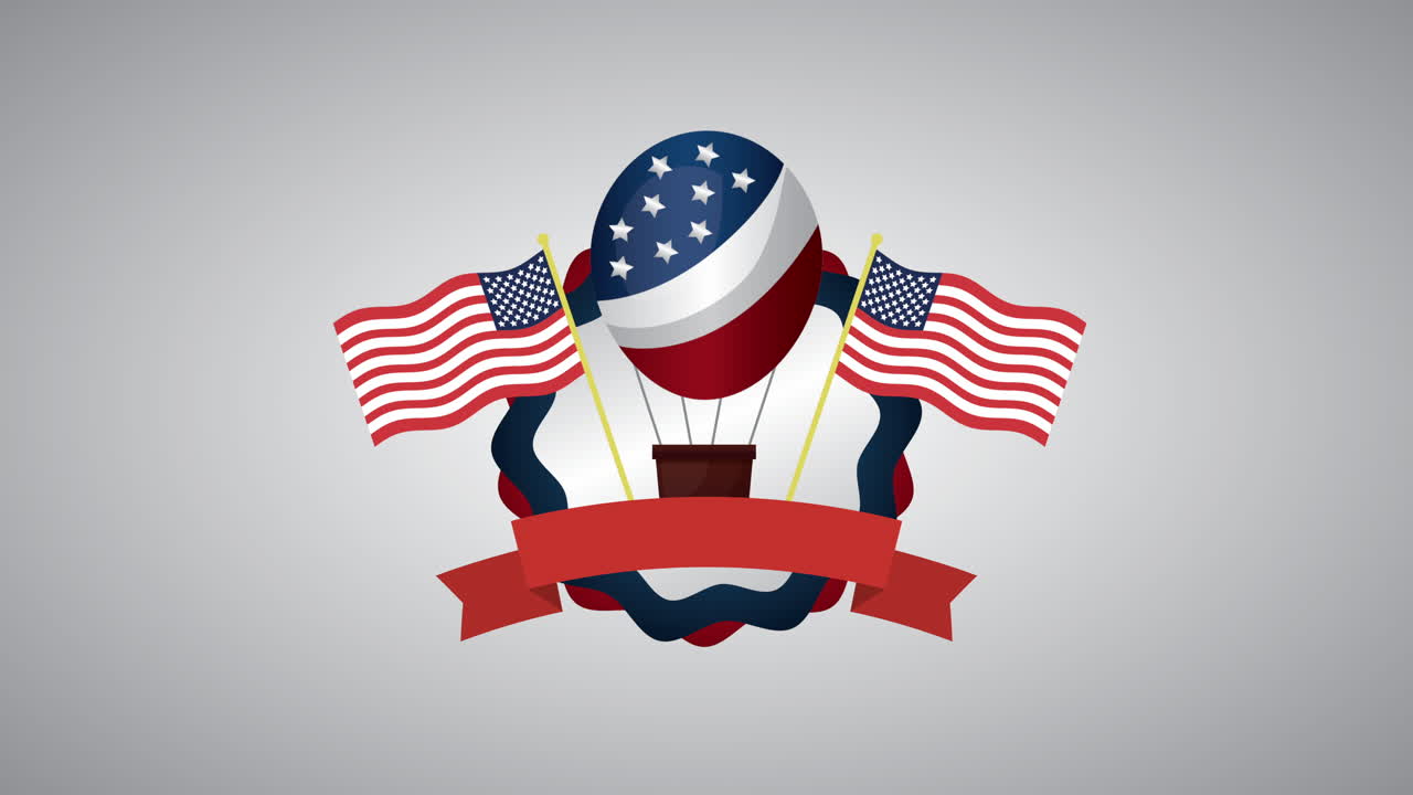 미국 발과 풍선 공기 뜨거운 대통령의 날 글자