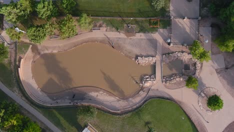 birds eye view of dog park