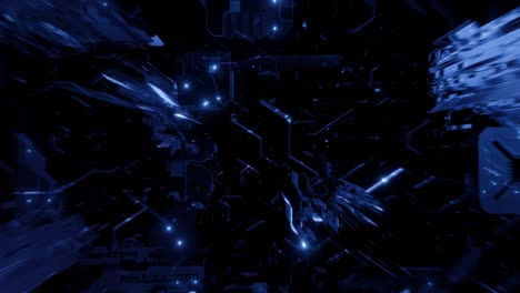 futurista abstracto azul ciberespacio vr juego bucle fondo con cripto transmisión en vivo concepto de diseño