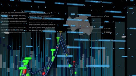 Animation-of-data-processing-over-black-background