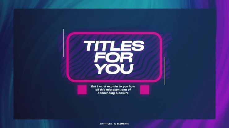 Big Titles for After Effects