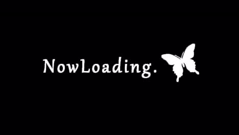 butterfly loading text animation 1080p - 30 fps - alpha channel