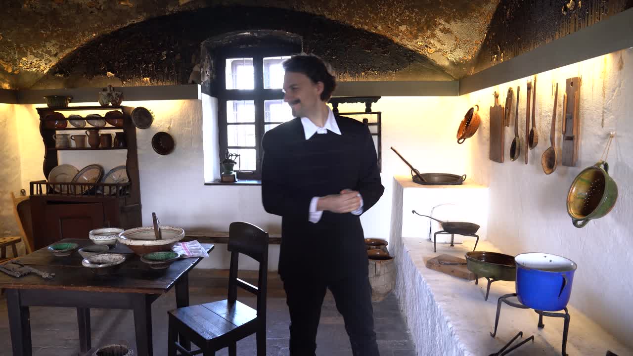 Inside the Traditional Kitchen of Sándor Petőfi's Family House, Szalkszentmárton, Hungary