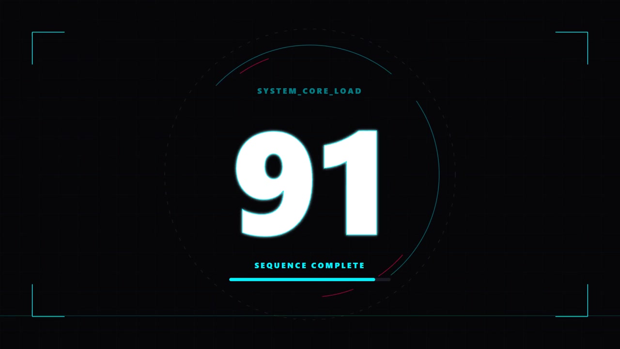 Digital Loading Progress Bar with Glitch Effect
