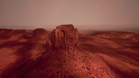 un vasto y rojo paisaje marciano