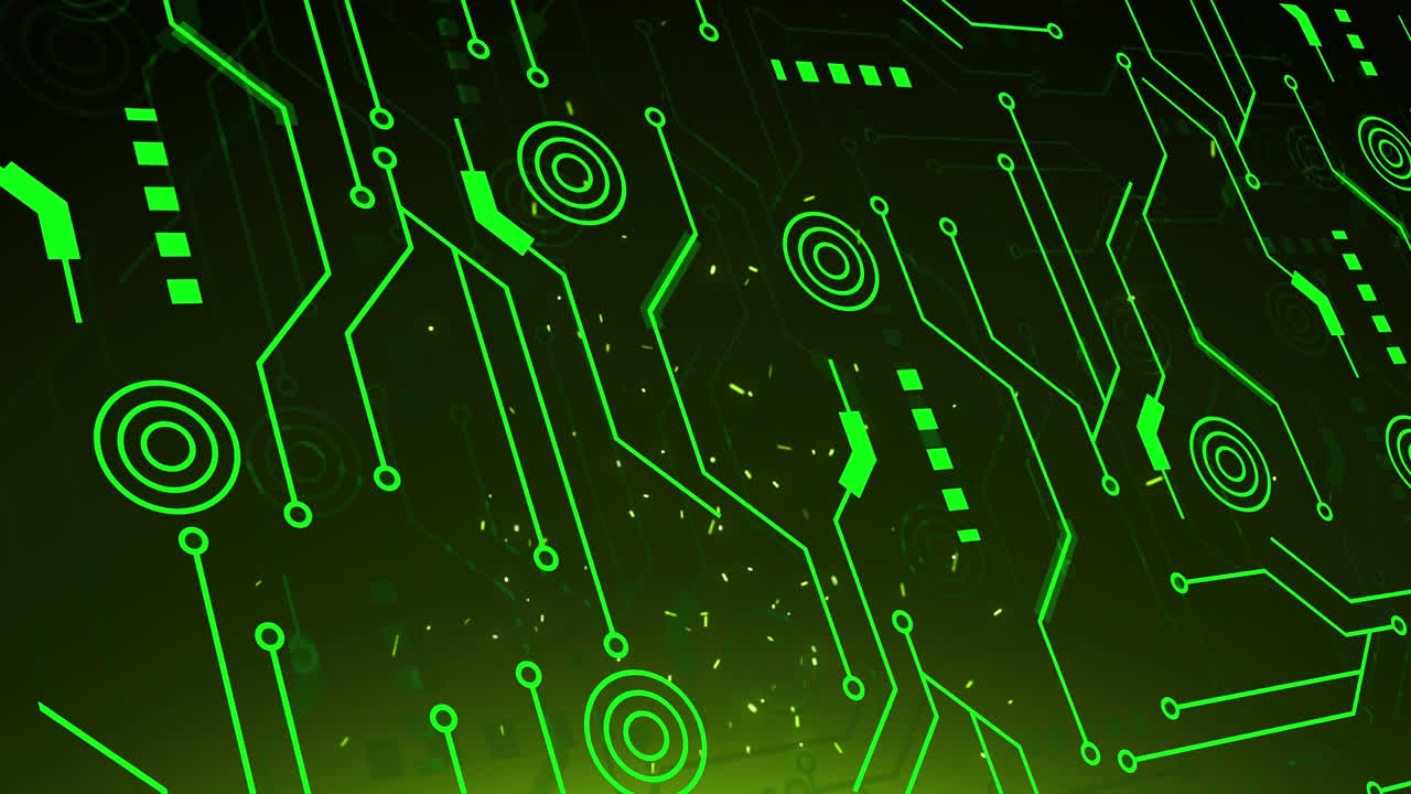 animación de la red de conexiones sobre fondo negro