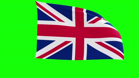 video de la bandera británica en movimiento de bandera en 3d