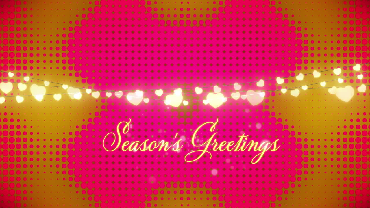 이 애니메이션은 초록색 화면으로 반이는 축제적인 크리스마스 메시지를 특징으로합니다.