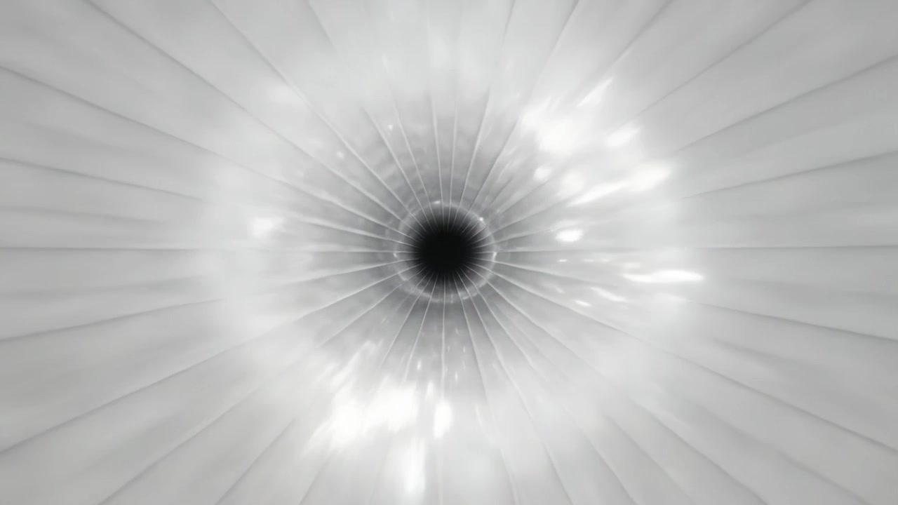 Nucleo centrale pulsante che forma un alone interno in una cavità stilizzata, un'ondata di luce che innesca bagliori lungo le nervature.