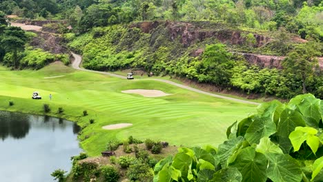 scenic view of lush golf course in phuket, thailand