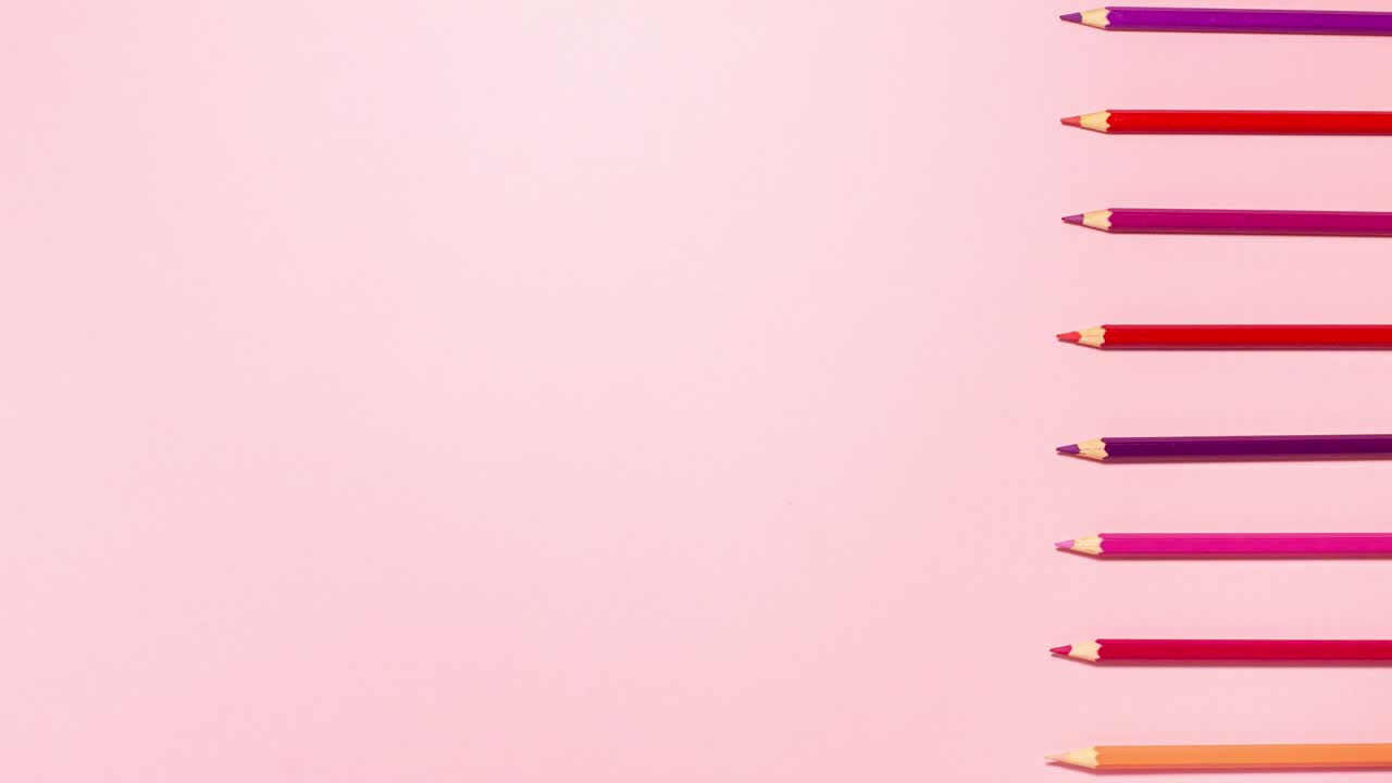 stop motion concepto de educación de animación con lápices de colores