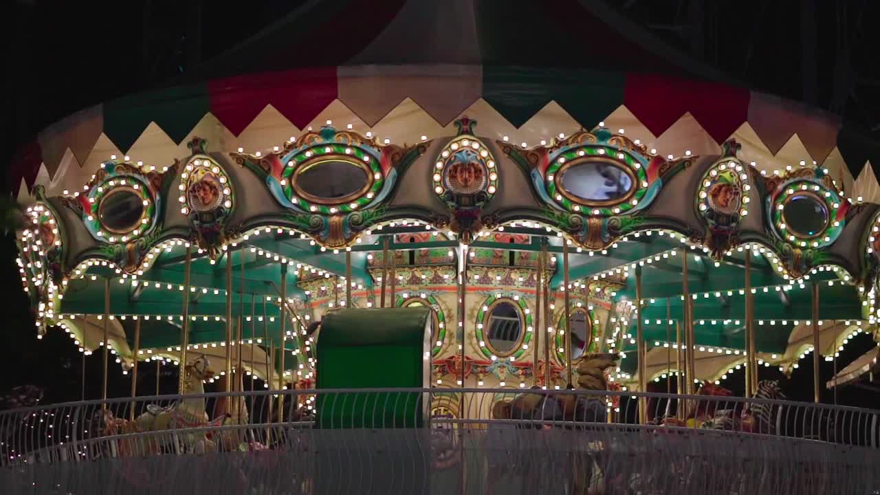 Magical Carousel at Night
