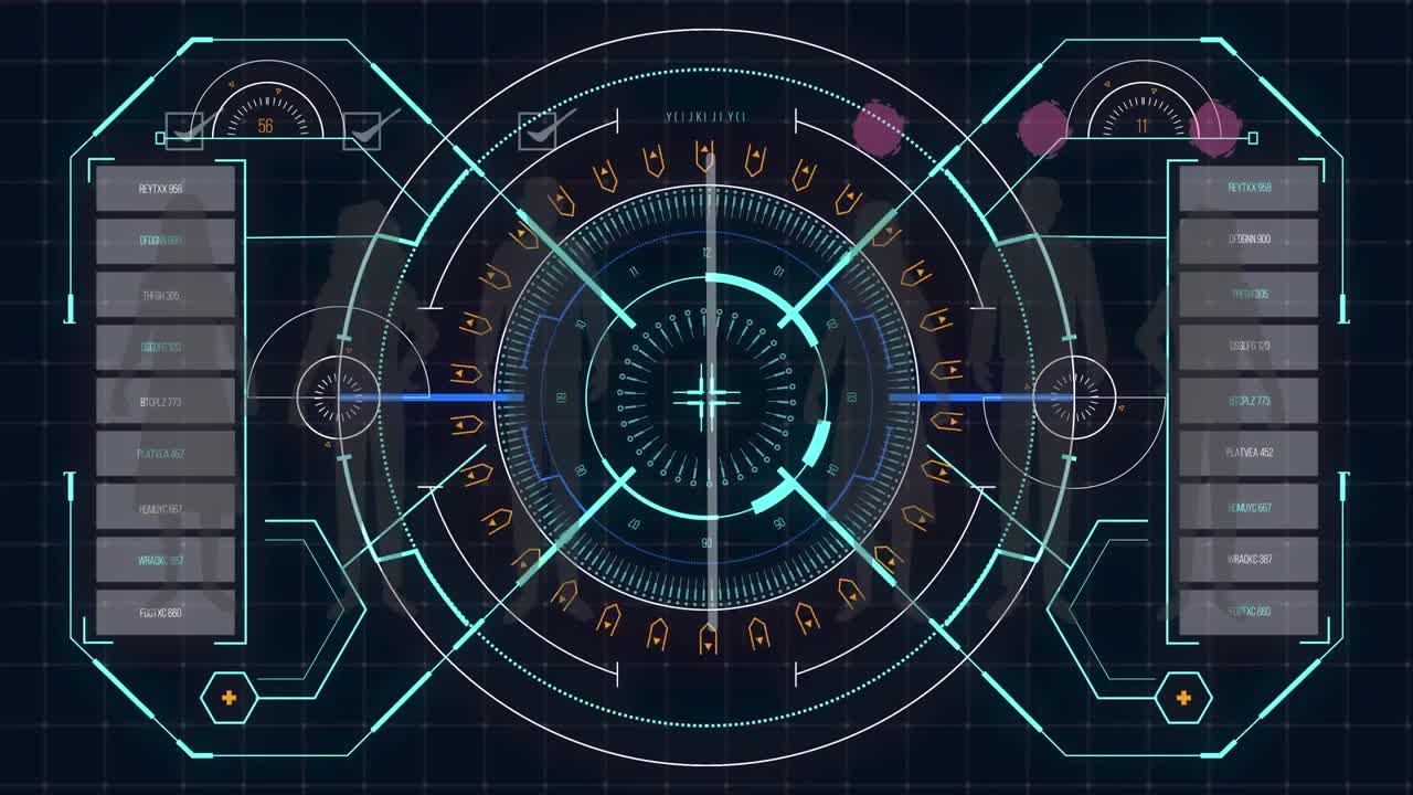 코로나 19 데이터 처리의 애니메이션 인간 실루 ⁇