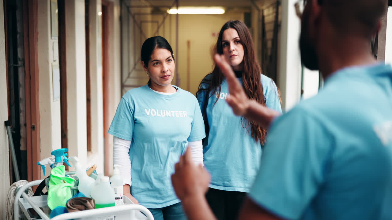 Volunteers Working Together to Clean and Serve the Community