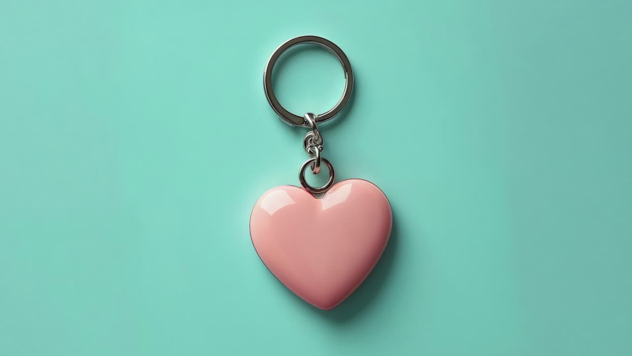 Pembe Kalp Anahtarlık