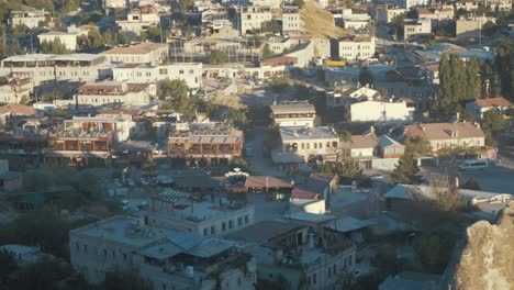 Birds-in-flight-over-Goreme,-Cappadocia-Slow-motion