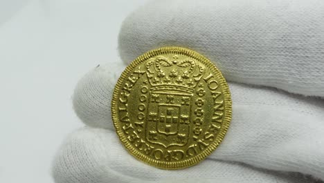 monedas antiguas. moneda de oro portuguesa moneda 07