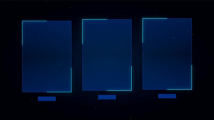 Tre tomme digitale displayrammer på mørk baggrund