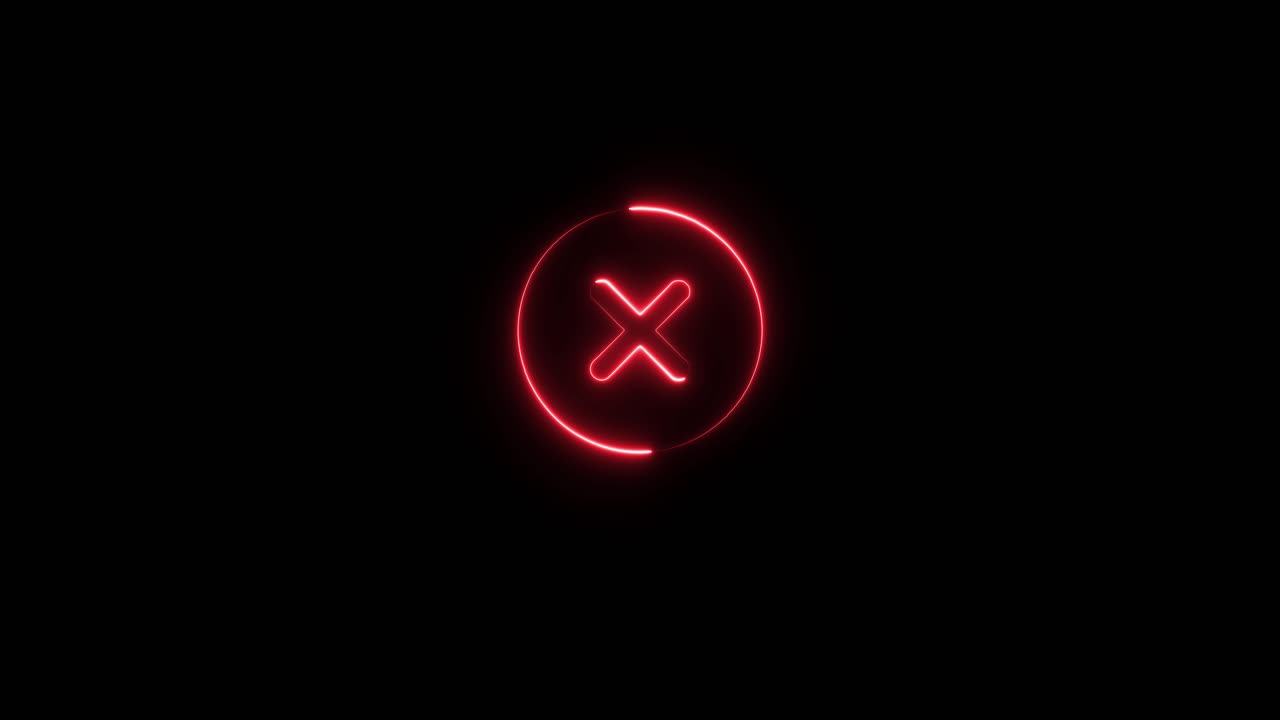 Red Neon Error Sign