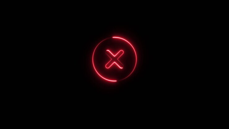 Red Neon Error Sign