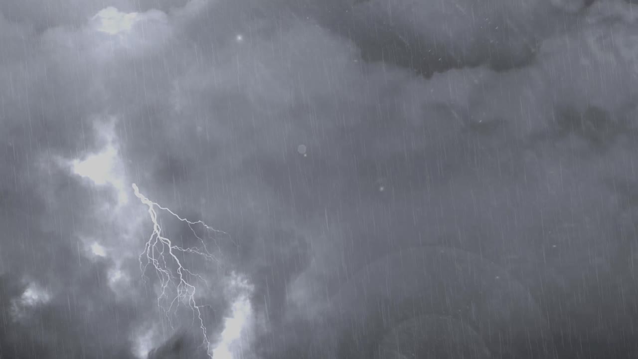 Premium stock video - Animation of thunderstorm with lightning, heavy ...