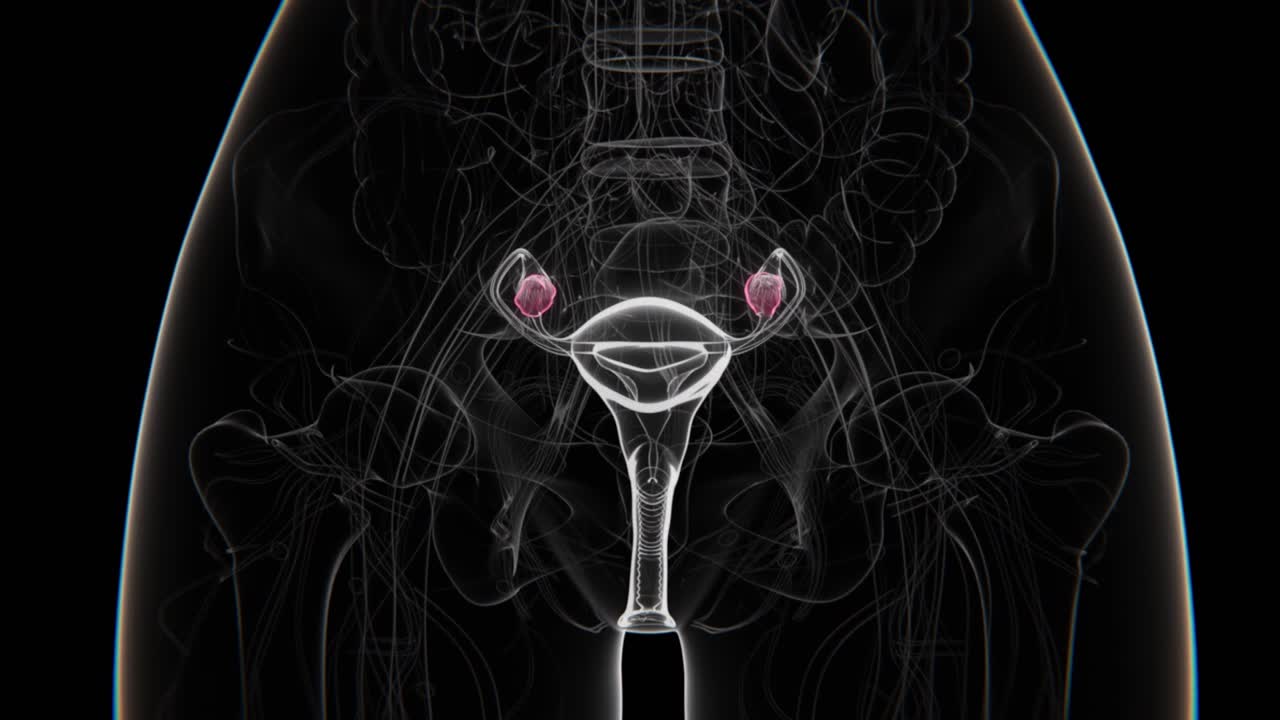 Close up of Polycystic Ovary Syndrome in Vertical X-Ray Video | PCOS Indication in Vertical X-Ray HD Video