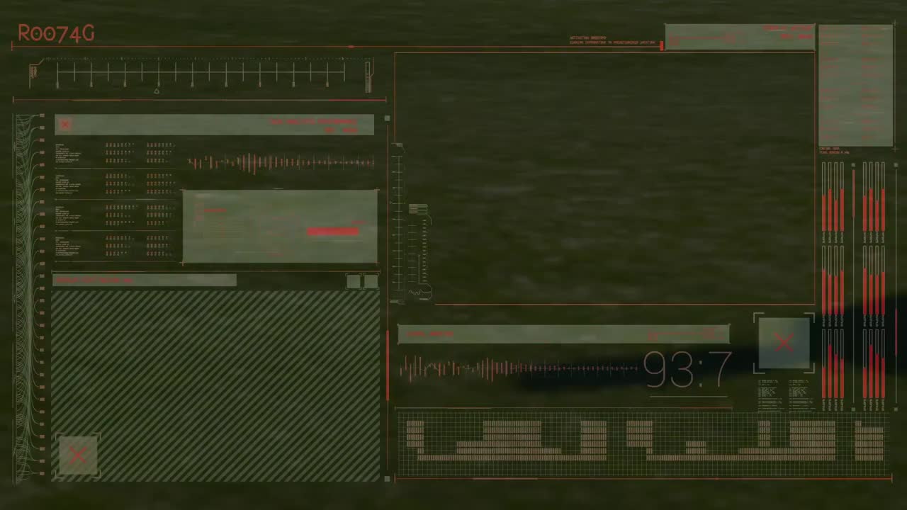 Animation of digital interface over football players