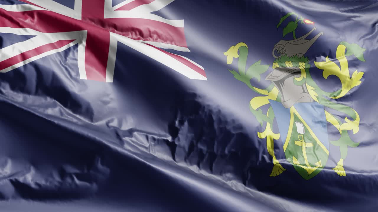 피트케인 섬의 발이 바람에 흔들리며, 피트케인의 발은 바람에서 흔들리고, 배경은 10초로 가득 차 있다.