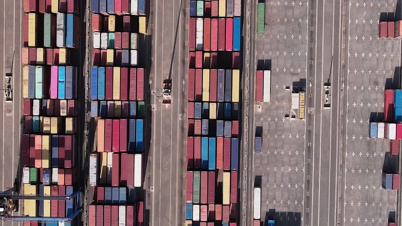 Busy container port in Accra, Ghana during the daytime