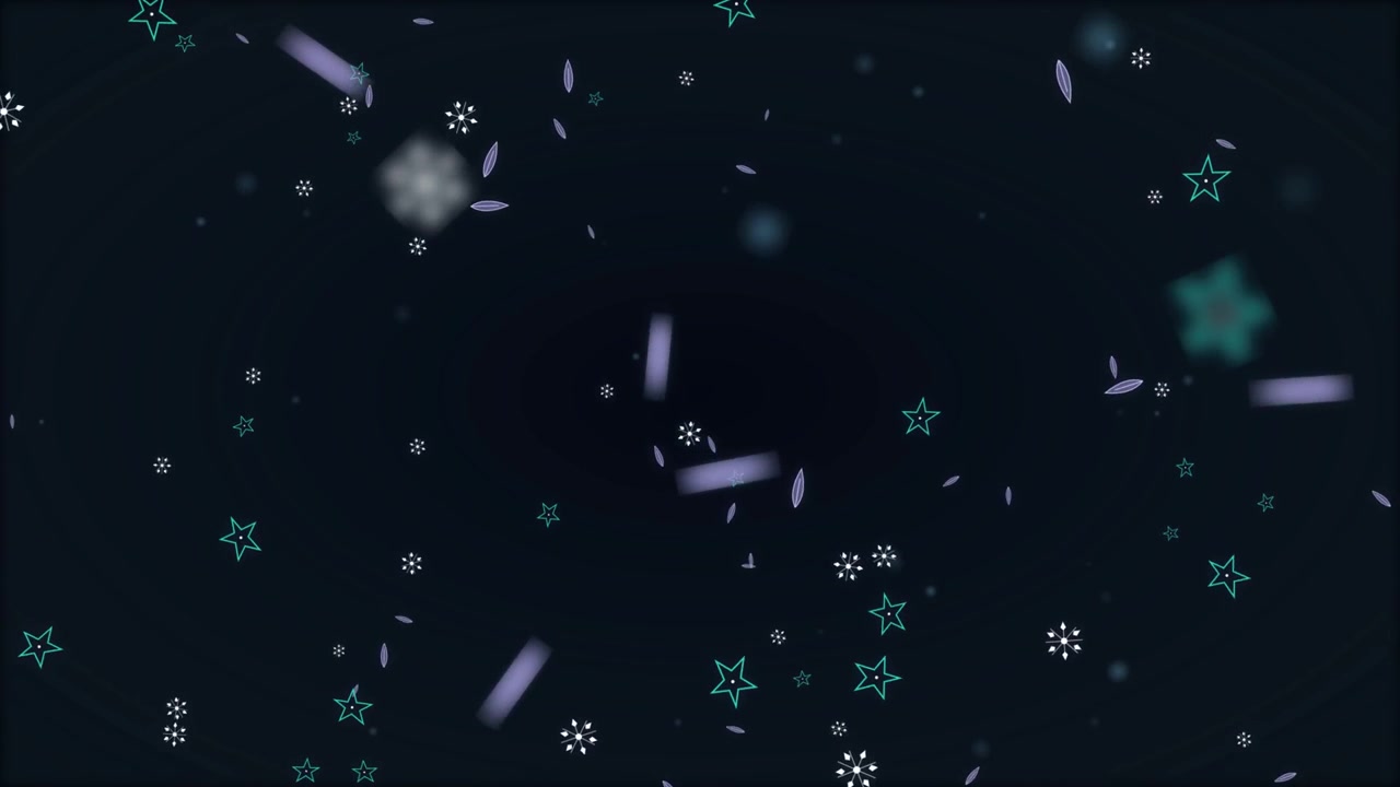 Animated Background with Falling Stars and Snowflakes