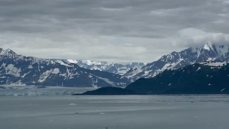 hubbard glacier as seen from a cruise ship in disenchantment bay