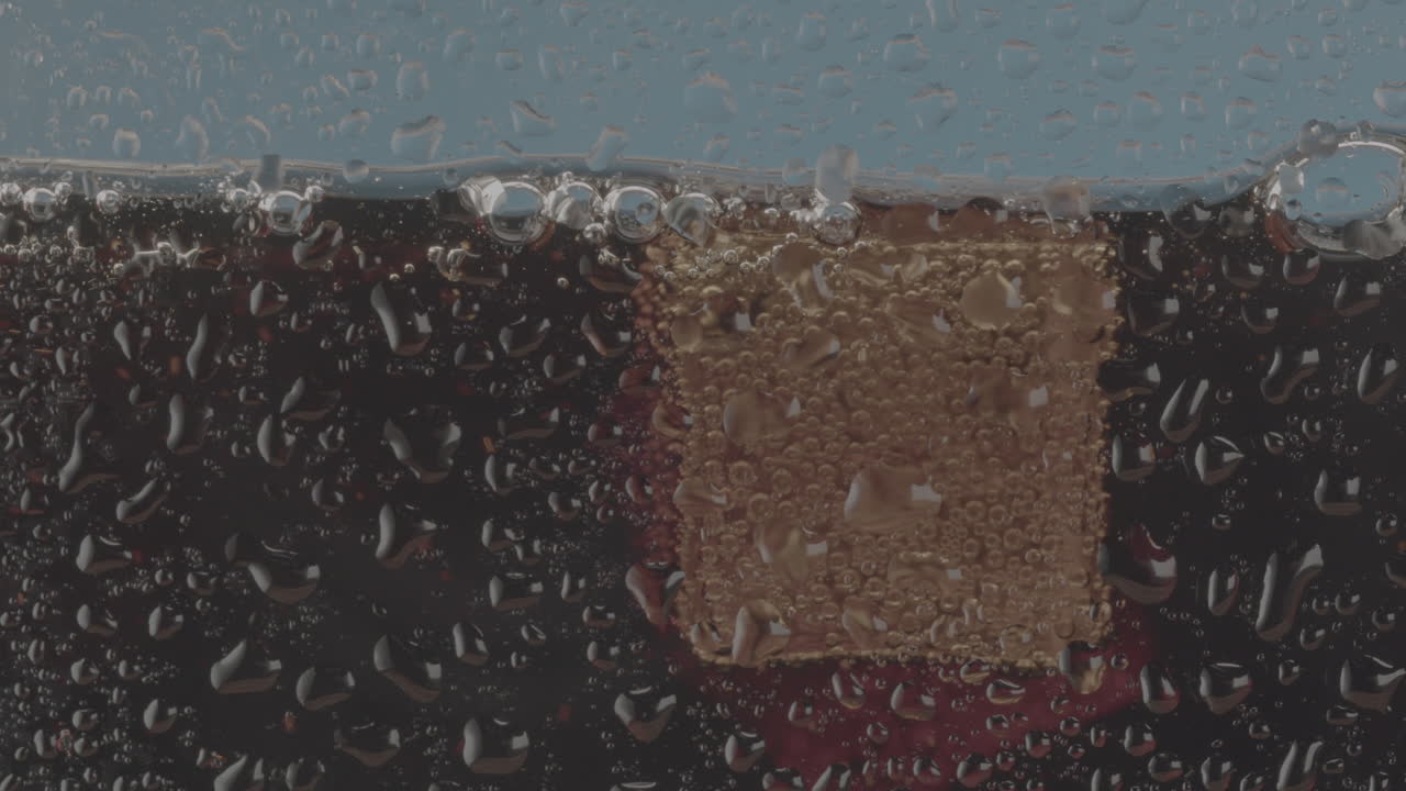 Closeup of a Soda with Water Droplets