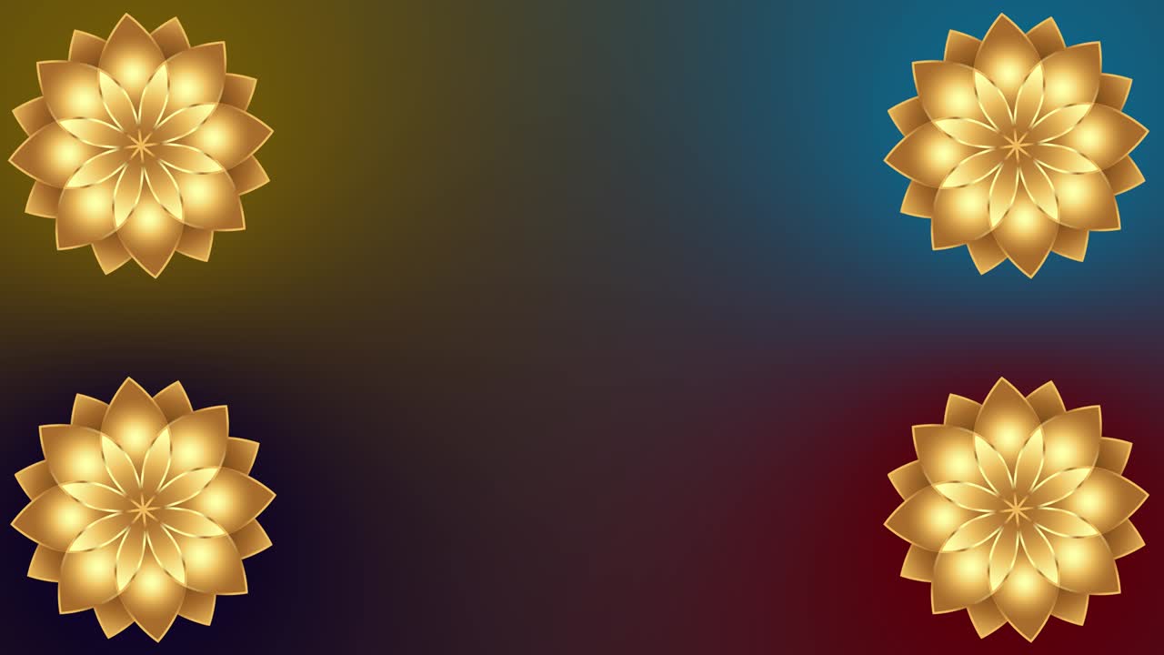 Sfondo islamico Ramadan - Ramadan islamico 4K - Forme geometriche - (ripetibile) - Fiore di loto - Forma rotante.
